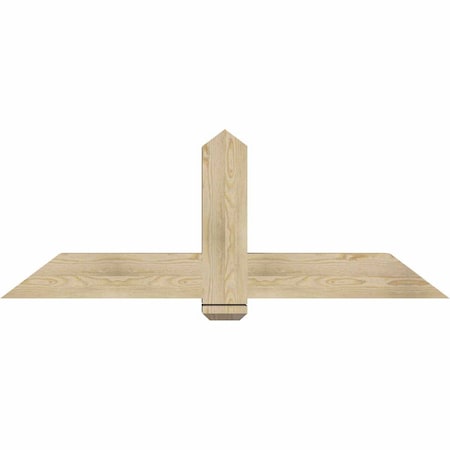 Ekena Millwork Eugene Rough Sawn Timber Gable Bracket, Douglas Fir, 60"W x 22"H x 6"D x 6"F, 9/12 Pitch GBW060X22X0606EUG00RDF